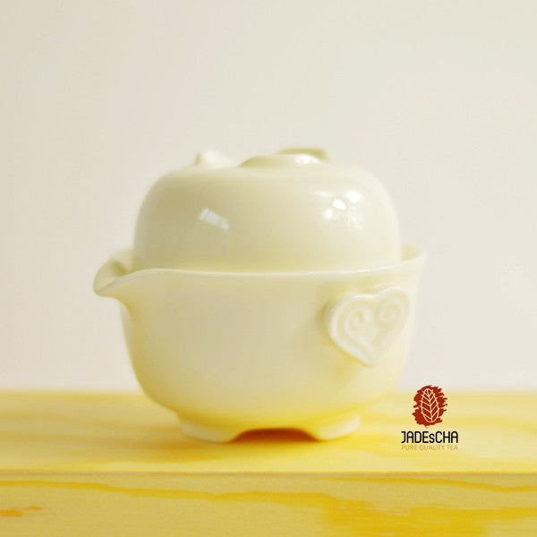 Travel Kit - pure porcelain tea pot and tea cup