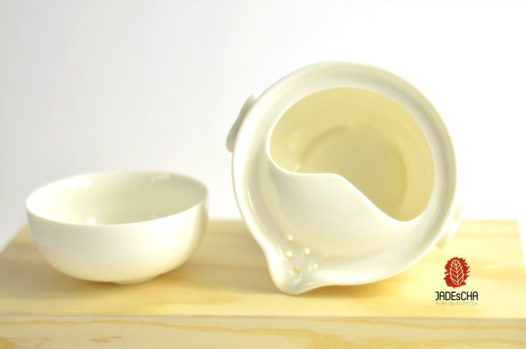 Travel Kit - pure porcelain tea pot and tea cup