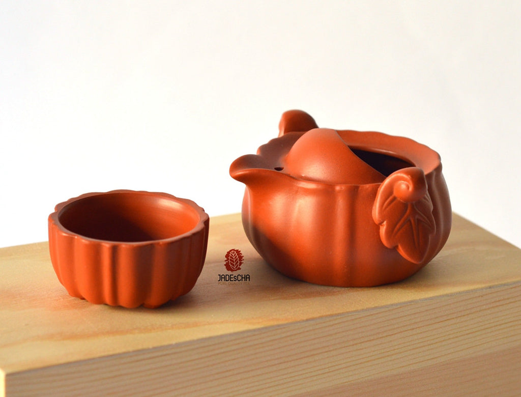 Yixing Clay Tea Pot Set - Autumn Garden