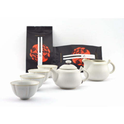 Crazing Ru Ware Gongfu Tea Gift Set with 100g of tea